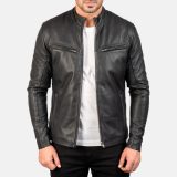 Men’s Classic Black Café Racer Jacket